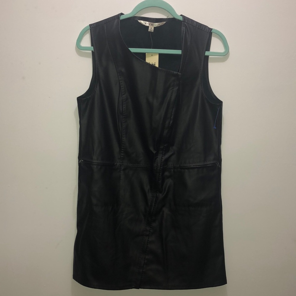 NWT - Faux Leather Shift Dress